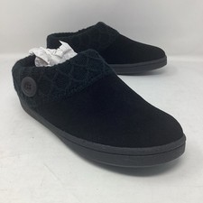 188 CLARKS WOMEN'S ANGELINA KNITTED COLLAR WINTER CLOG SLIPPERS SIZE 8