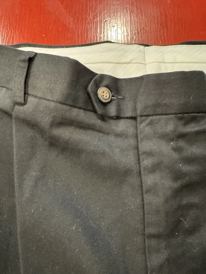 Pantalones de vestir Andrew Fezza negros a rayas 40x32 Foto 3 de 4