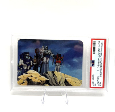 1985 Hasbro Transformers Card #62 PSA 10 Decepticons Spot Autobots