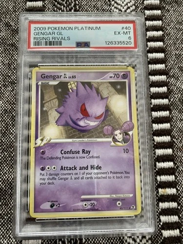 2009 POKEMON PLATINUM RISING RIVALS 40 GENGAR GL PSA 6