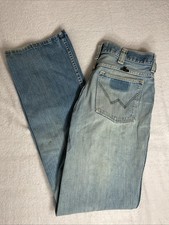 VTG 60s 70s Wrangler Bell Bottom Distressed Jeans Flare Pants Scovill Distressed