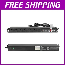 1U Rack-Mounted Power Strip  Listed Surge Protection