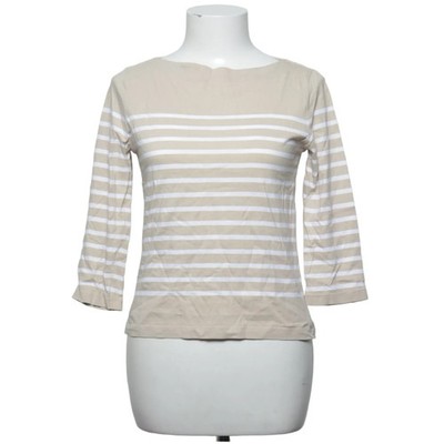 Mango, Langarmshirt, Größe: S, Beige/Weiß, Streifen, Damen #vAE