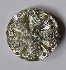 Vintage West German Decorative Silver 1.25" Scarf Clip