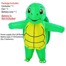 Green Turtle Tortoise Inflatable Costume Fancy Party Dress Birthday Adult Size