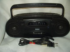 Boombox double cassette radio stéréo AM/FM vintage RCA RP-7710A testé fonctionne rétro