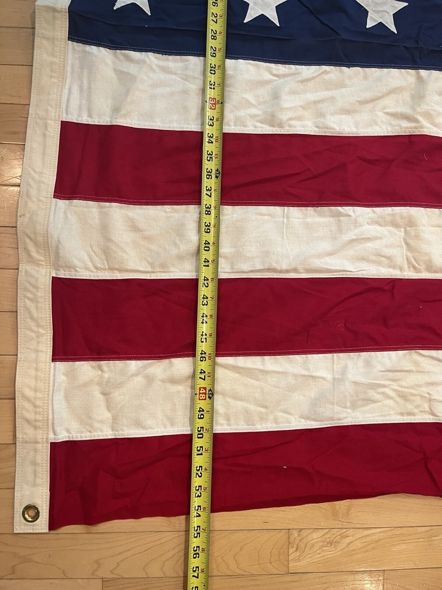 RARE 50 Star USA American Flag 9ft x 5ft Double Stitched