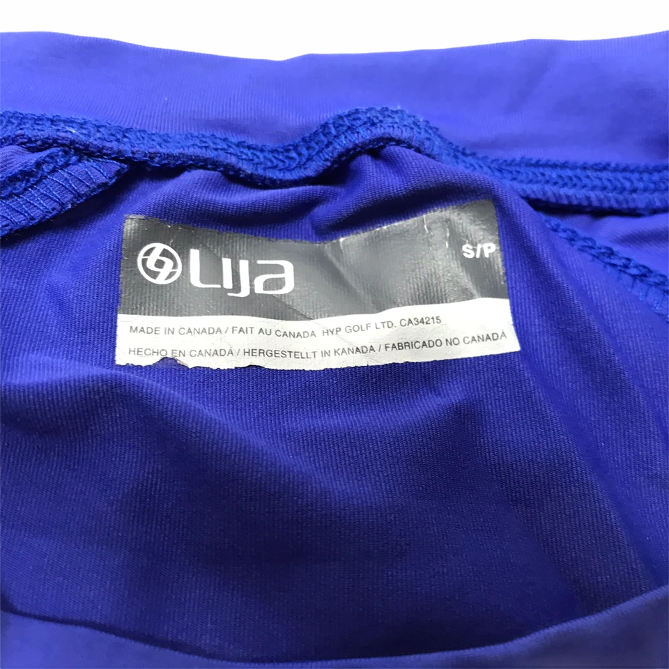 Camisa atlética de tenis de golf LIJA, morada. Talla Mujer Pequeña S/P. Manga corta Foto 3 de 4