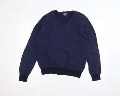 Peter Worth Herren Pullover Blau Baumwollmischung Größe M