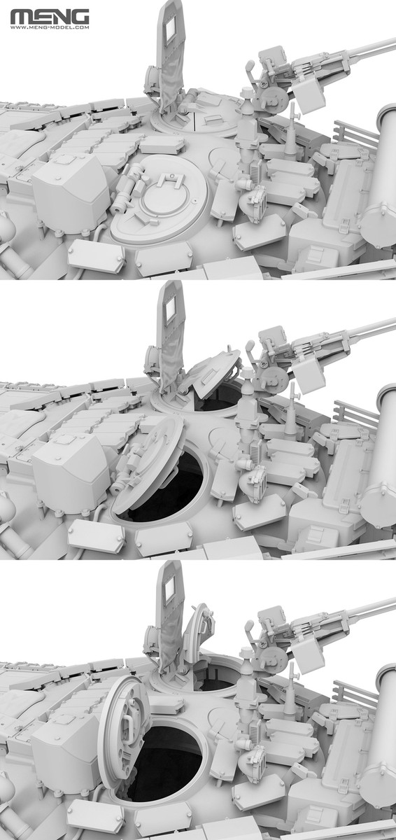MENG TS-053 1/35 RUSSIAN MAIN BATTLE TANK T-72B3M w/KMT-8