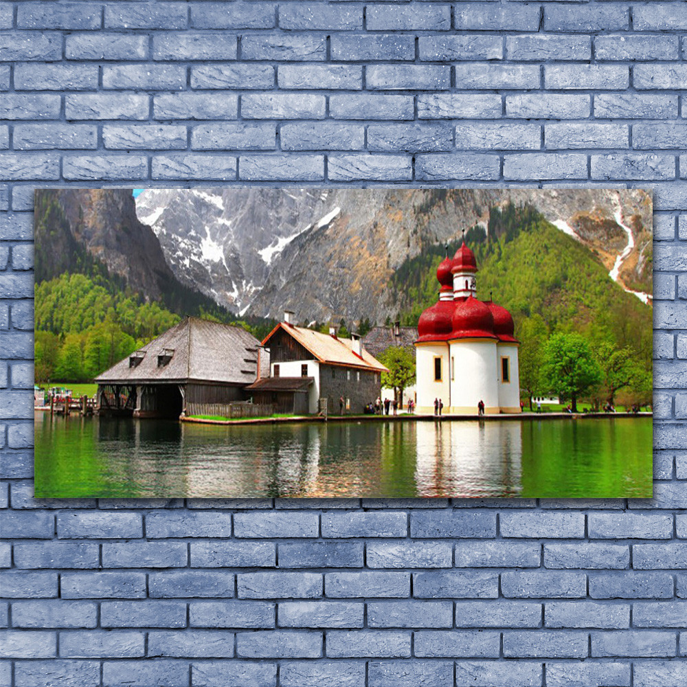 Grand tableau plexiglas montagne 140x70 pour habiller un grand mur vide
