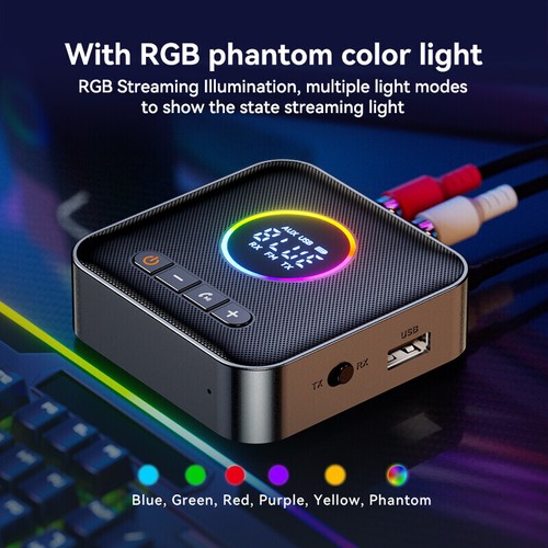 Bluetooth 5.4 Wireless Transmitter Receiver HiFi Audio Music Adapter AUX RCA NFC - Bild 3 von 11
