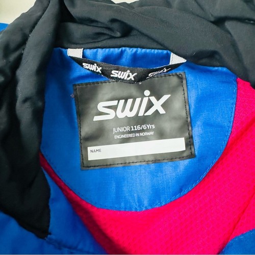 Swix lightweight zip up blue jacket windbreaker rain jacket Kids 6 youth - Picture 6 of 9