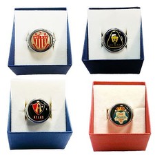 Anillos de abanico de plata Pumas Atlas Santos Necaxa Atlante Toluca