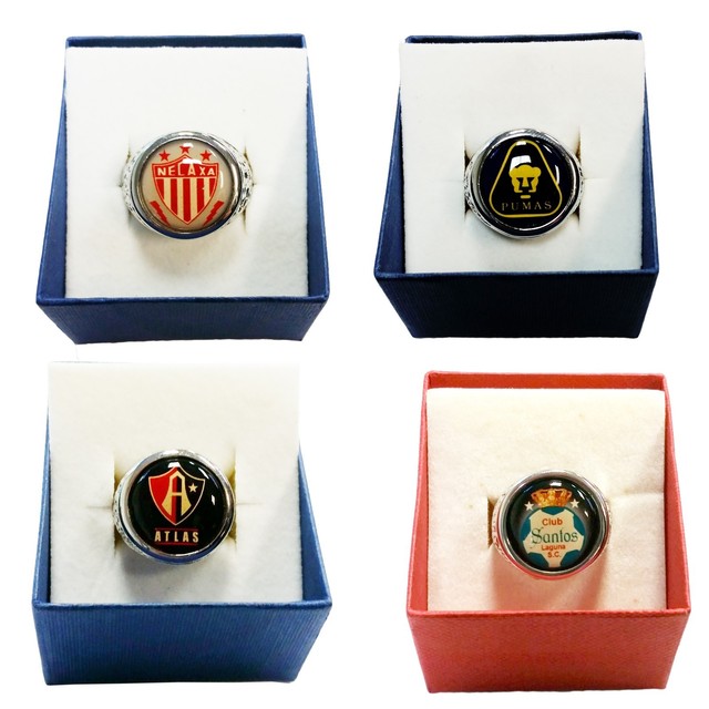 Pumas Atlas Santos Necaxa Atlante Toluca Fan Rings Silver Pumas Atlas Santos Necaxa Atlante Toluca Fan Rings Silver