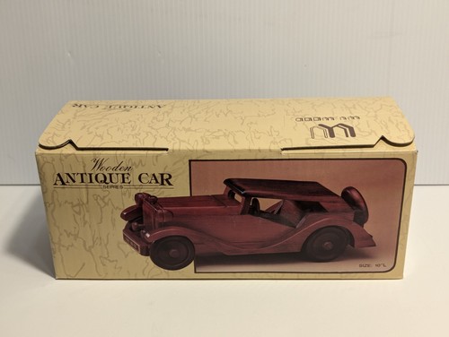 Model Classic Convertible Car Vintage Solid Wood Made In Taiwan Early 1980s - Picture 14 of 16
