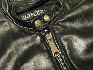 brooks leather motorcycle jacket