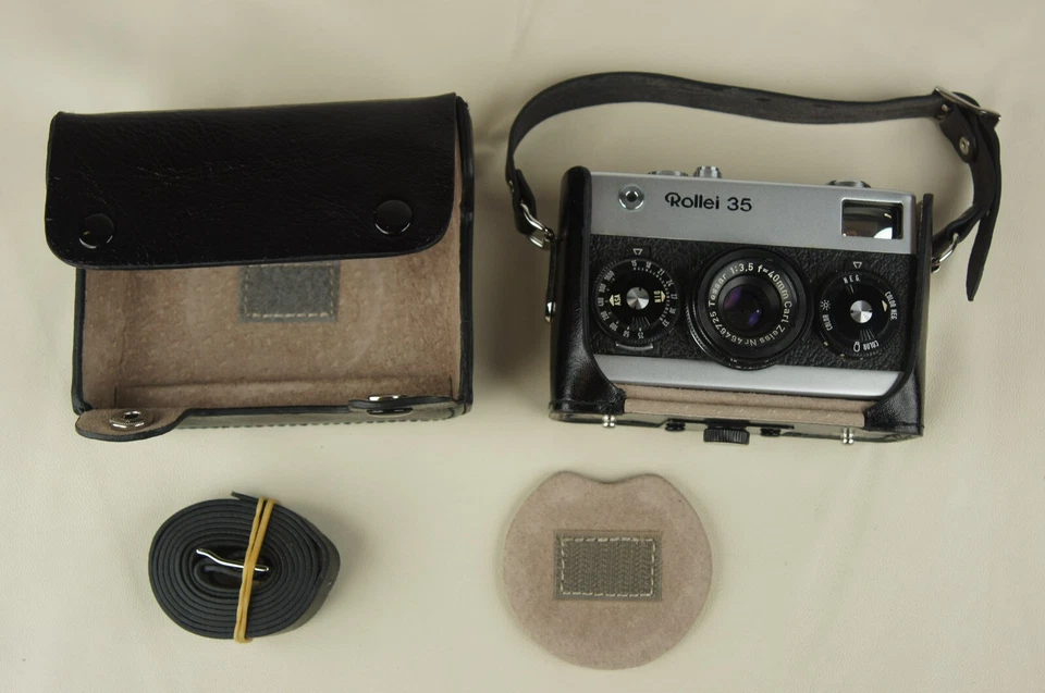 Mundane Black Case está de vuelta! Funda rígida de cuero para Rollei 35 ¡Envío gratuito! Foto 3 de 4