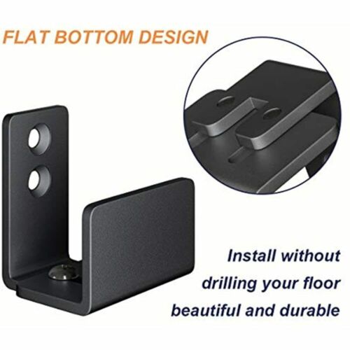 Wall Mounted Sliding Barn Door Bottom Floor Guide W/ Flexible Adjustable Bracket - Picture 6 of 9