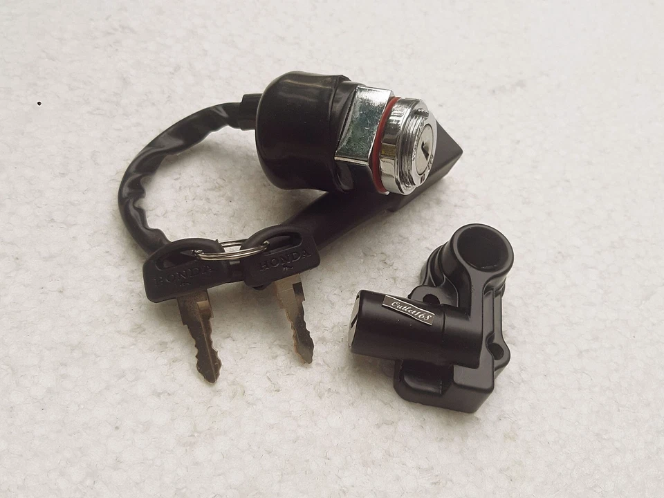 New Honda XL175 XL250 XL350 MT125 MT250 Main Ignition Switch Key SET Seat Lock - Image 3 of 4