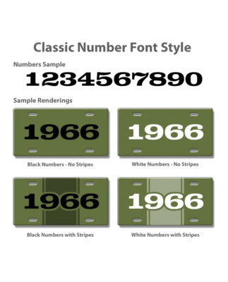 1941 Customizable License Plate - 15 colors - 4 font styles - Made in the USA