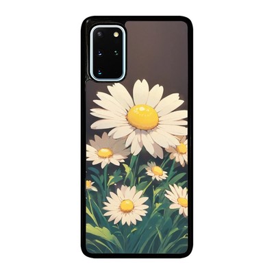 Plastic TPU Cover For Apple iPhone Motorola Samsung Galaxy Sun Shine Daisy white