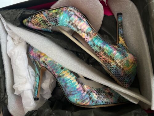 VINCE CAMUTO Mixed Multi Party Snake Heels.Size 6.5.NWB - Picture 2 of 8