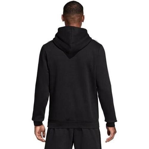Suéter con capucha para hombre Adidas Essentials 3 rayas, negro/blanco, X-grande - Imagen 4 de 4