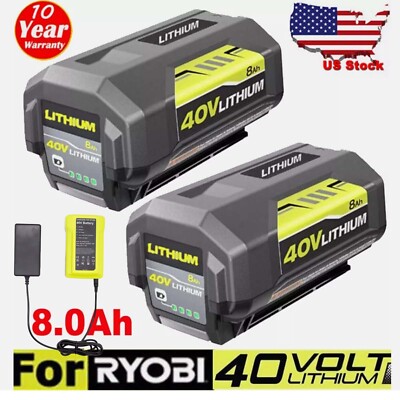 1-2x For RYOBI 40Volt Cordless OP4050A Lithium-Ion 8.0Ah High Capacity Battery