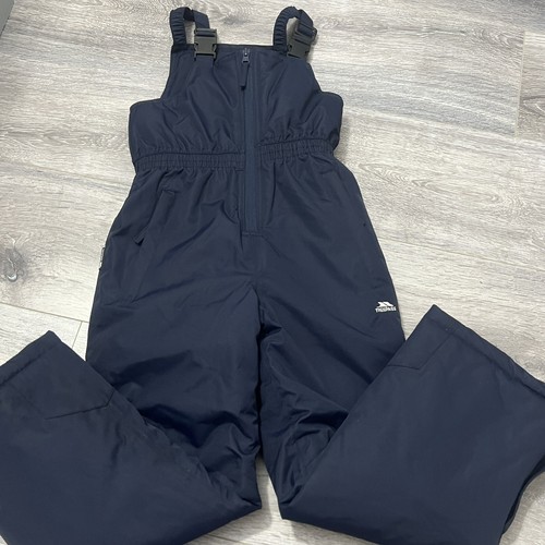 Trespass Ski Pants TP75 Salopettes Waterproof Navy Blue Girls Boys Age 5-6 Years - Picture 3 of 20