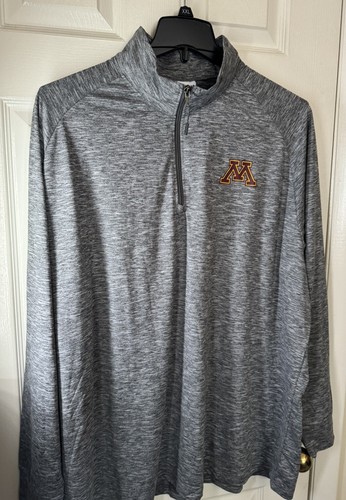 Champion Athletics Men’s 2XL Minnesota Golden Gophers Heathered Gray Quarter-Zip - Picture 7 of 13