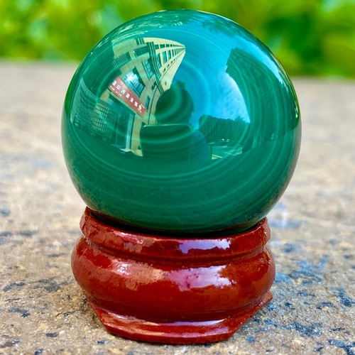 46G Bola Malaquita Natural Cuarzo Cristal Energía Bola Reiki Curación - Imagen 8 de 17