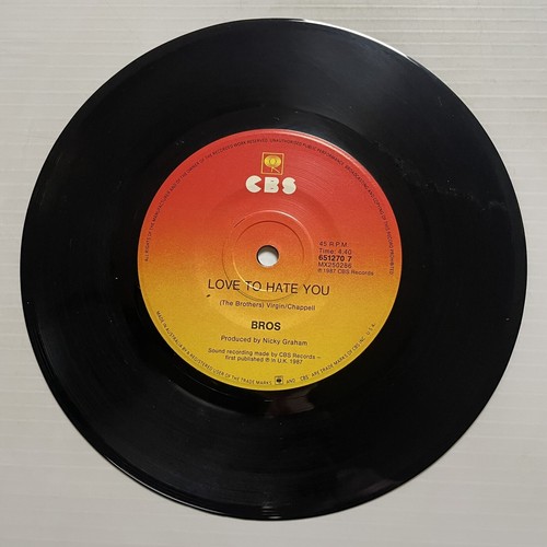 Bros When Will I Be Famous 7” 45 RPM Vinyl Record Maxi Single 651270 7 CBS 1987 - Picture 6 of 24