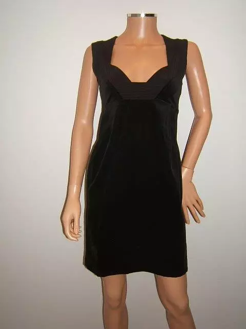 GUCCI 38 4 SEXY MARRON VELOURS style empire avec poches robe de créateur femme