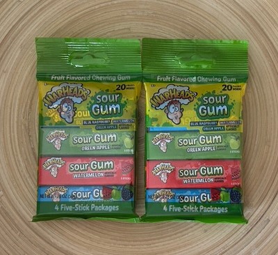 Warheads ~ Sour Gum ~ Extreme SOUR Chewing Gum Candy ~ Lot of 2