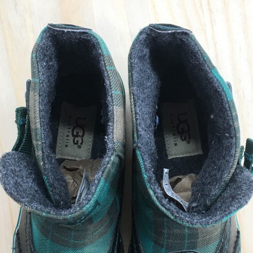 UGG Duck Boots Womens 5 Marais Green Plaid Waterproof Buckle Strap Ankle Top - Picture 19 of 22