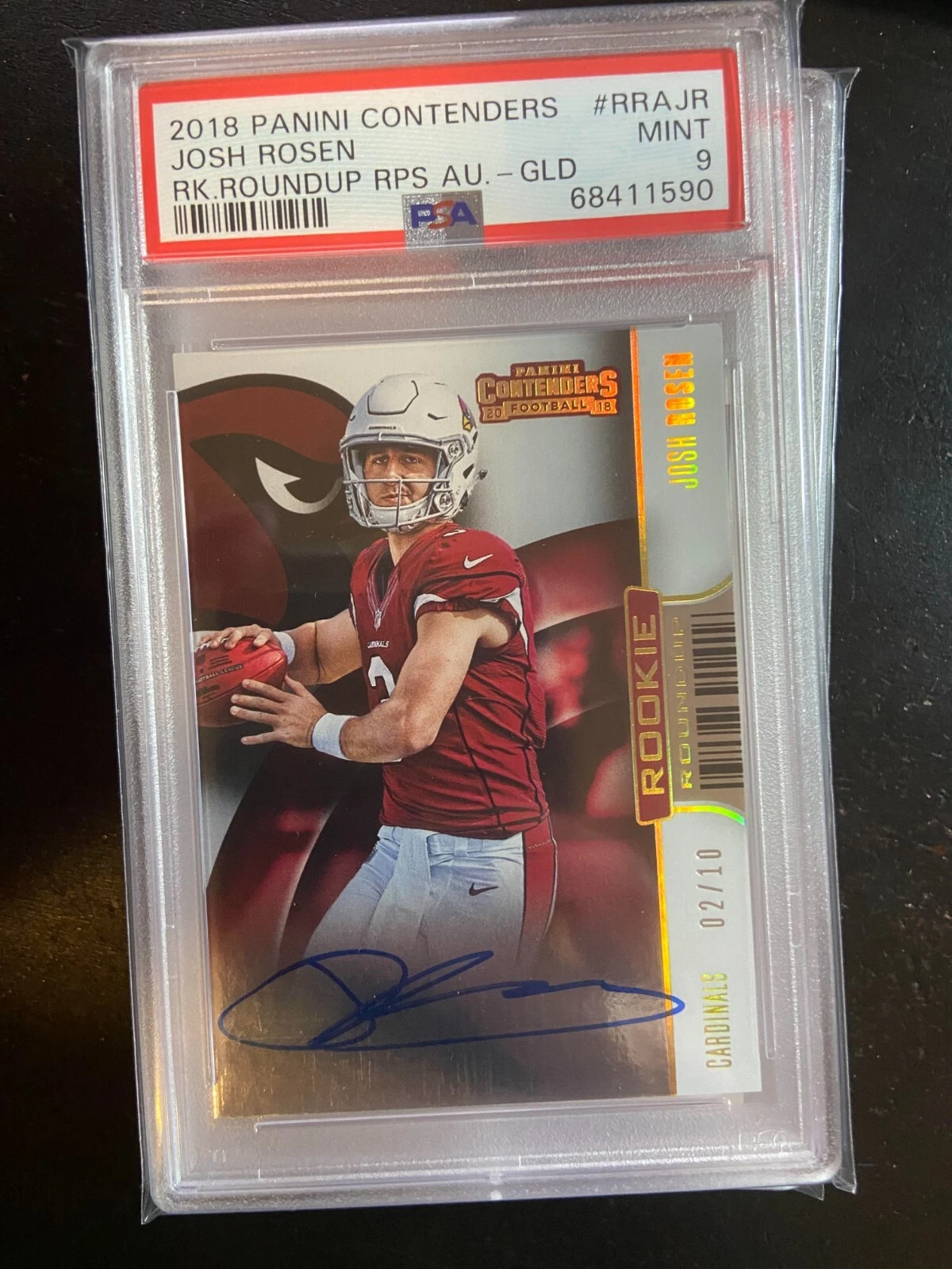 Josh Rosen Panini Contenders Rookie Roundup Rps Autographs #RRAJR Gold