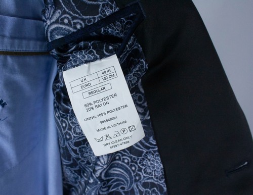Moss London Blazer Jacket Men's UK 40R EUR 102 CM Blue Navy Floral Dinner Tuxedo - Picture 17 of 22