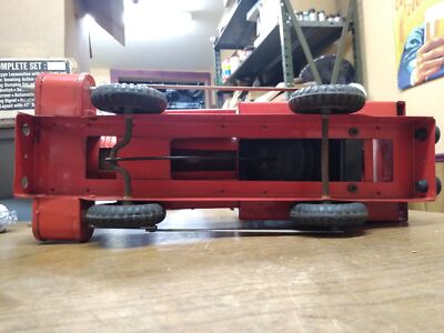 TRI-ANG イギリス製 木製 レトロカー PUFF 36cm NT Vtg 1950s Tri-Ang PuffPuff Pressed Steel Locomotive Pull Toy Train
