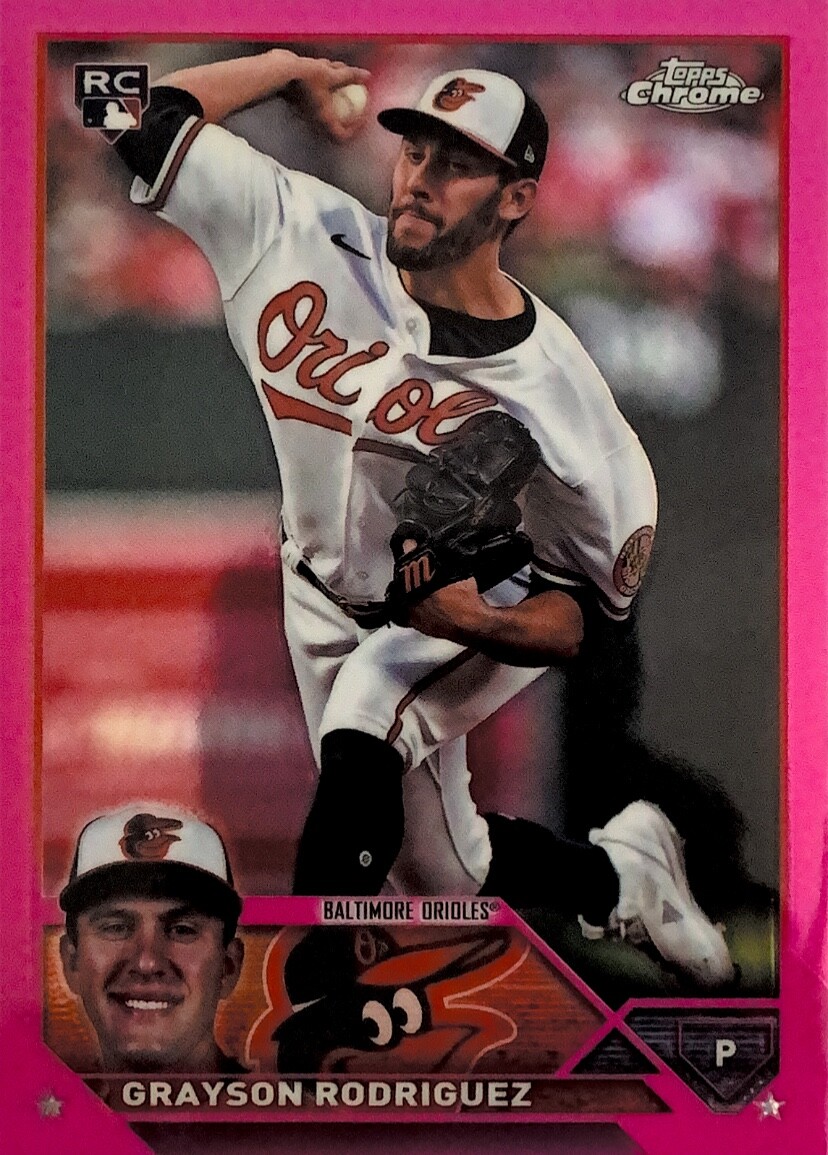 2023 Topps Chrome Update Series - Pink Refractor #USC98 Grayson Rodriguez (RC)