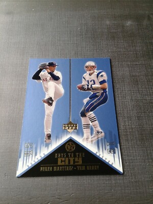 2002 Upper Deck UD Superstars Keys to the City Pedro Martinez Tom Brady #K5 HOF