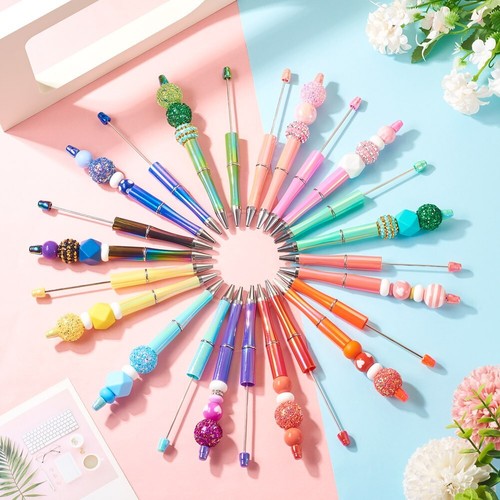 12Pcs Plastic Beadable Pens Ball-Point Pen for DIY Personalized Pen 150x11.5mm - Picture 8 of 10