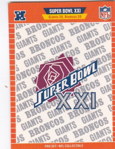 1989 Pro Set Super Bowl Logos Football Pick Your Cards! Complete Your Set! - Picture 4 of 5