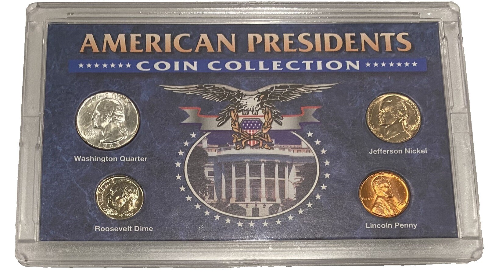 LIVING PRESIDENTS Quarter & JFK Half Dollar 2-Coin Set OBAMA BUSH Clinton Jimmy Carter 24k Gold Plated