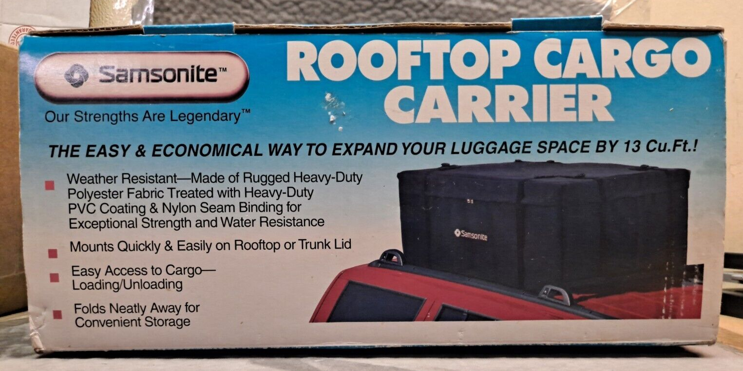 Samsonite 13 Cubic foot Rooftop Cargo Carrier Black Waterproof eBay