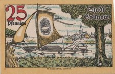 25 PFENNIG 1921 City of GOLLNOW Pomerania UNC GERMANY Notgeld Banknote #PH860.U
