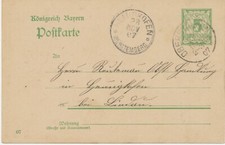 BAYERN ORTSSTEMPEL OBERSTAUFEN und HEMIGKOFEN WÜRTTEMBERG (jetzt Kressbronn am B