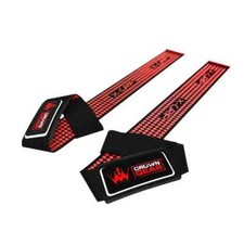 Crown Gear Neoprene Padded Weight Lifting Straps X-grip - In Red & Black