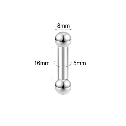 1 Pair Surgical Steel Straight Barbell Ring Lip Nipple Ring Ear Eyebrow Piercing - Picture 14 of 36