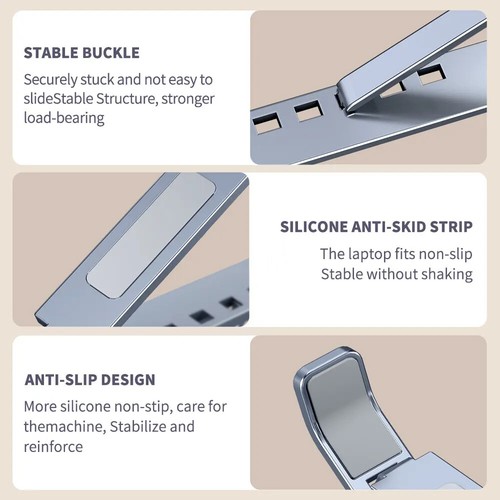 Folding Design Macbook Stand Office Desk Accessory - Photo 8/14